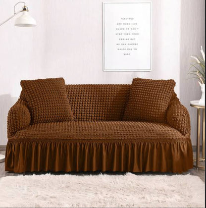 Ruffled Seersucker Sofa Cover (Bubble Fabric)