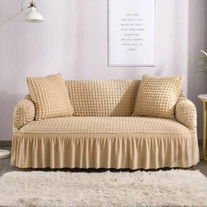 Ruffled Seersucker Sofa Cover (Bubble Fabric)